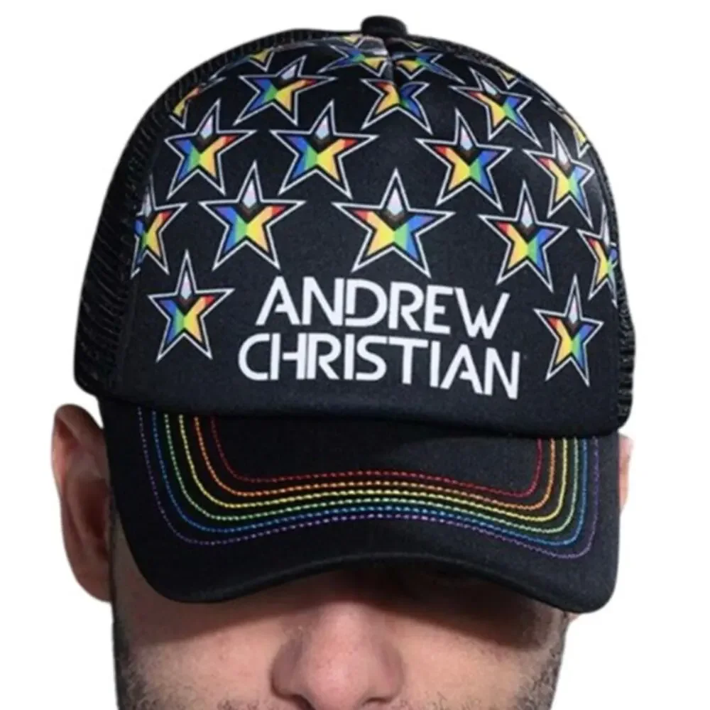 Andrew Christian Progress Pride Star Trucker Cap